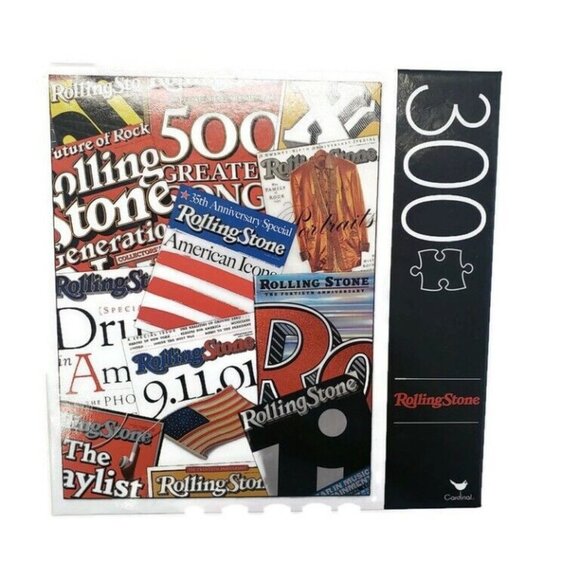 Cardinal Jigsaw Puzzle Iconic Rolling Stone Magazine Covers 300 Pieces 18" x 24" - Picture 1 of 3